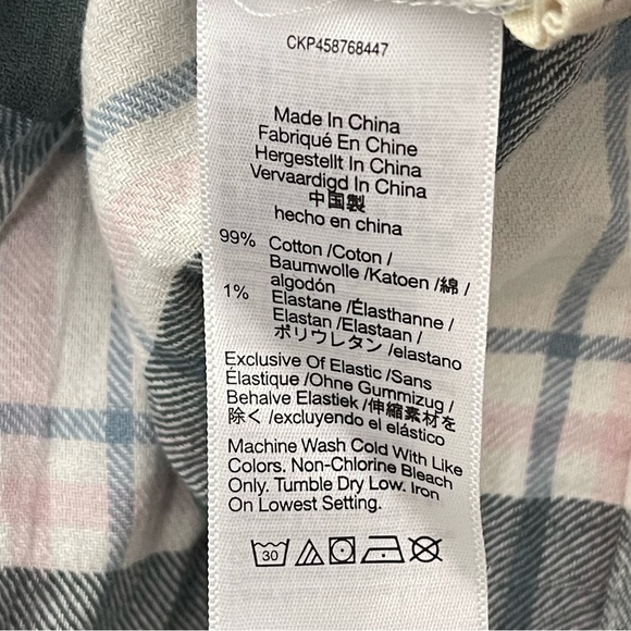 Madewell Dress Small Lucie Smocked Mini Soft Plaid Flannel Puff Sleeve Pockets - Picture 12 of 12